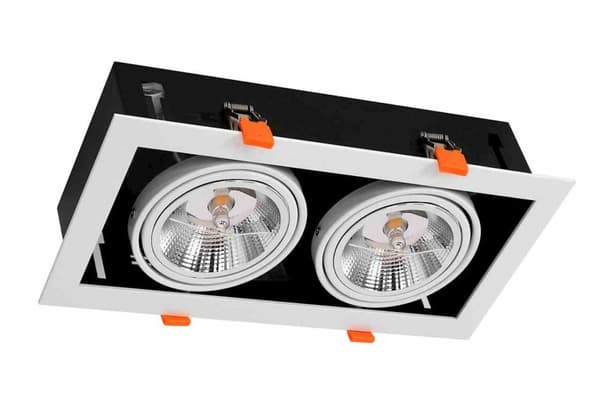 Indbygget lysarmatur Plaza 2xGU10 AR111 Hvid