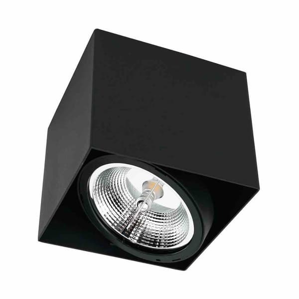 Pinta-asennettava valaisin Plaza 1xGU10 AR111 Musta
