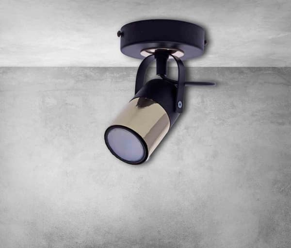 Vägglampa WILSON BLACK 1xGU10