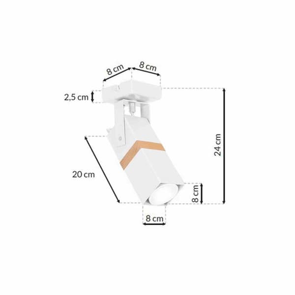 VIDAR WHITE 1xGU10 væglampe