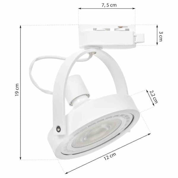 Lugar Track Hvid 1xAR111 GU10 armatur
