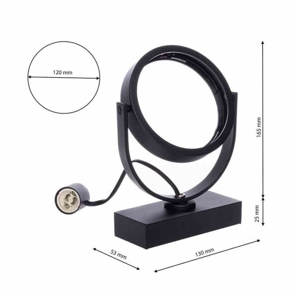 Overflademonteret armatur Lugar Black 1xAR111 GU10