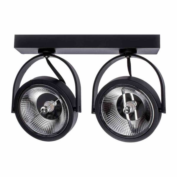 Overflademonteret armatur Lugar Black 2xAR111 GU10