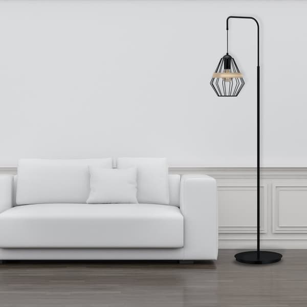 Golvlampa CLIFF BLACK 1xE27