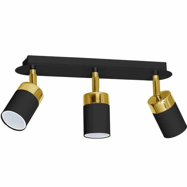 JOKER SORT/GULD loftslampe 3xGU10