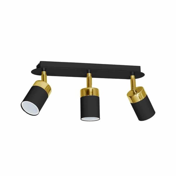 JOKER SORT/GULD loftslampe 3xGU10
