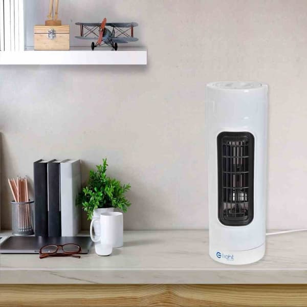 EKO-LIGHT 14" Tower Pöytätuuletin Valkoinen