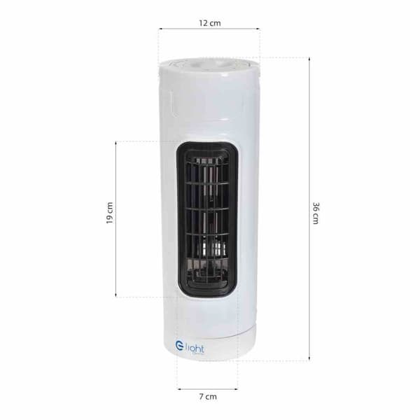EKO-LIGHT 14" Tower Pöytätuuletin Valkoinen