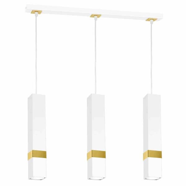 Hänglampa VIDAR WHITE/GULD 3xGU10
