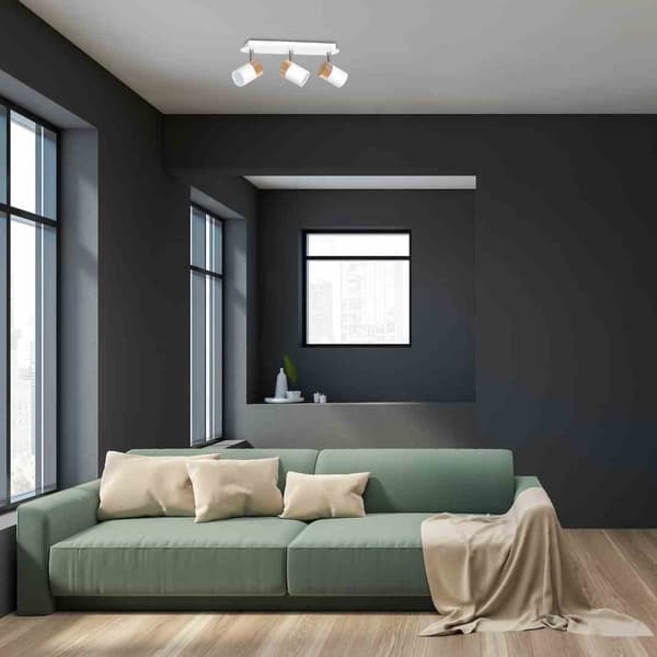 JOKER WHITE/WOOD loftslampe 3xGU10