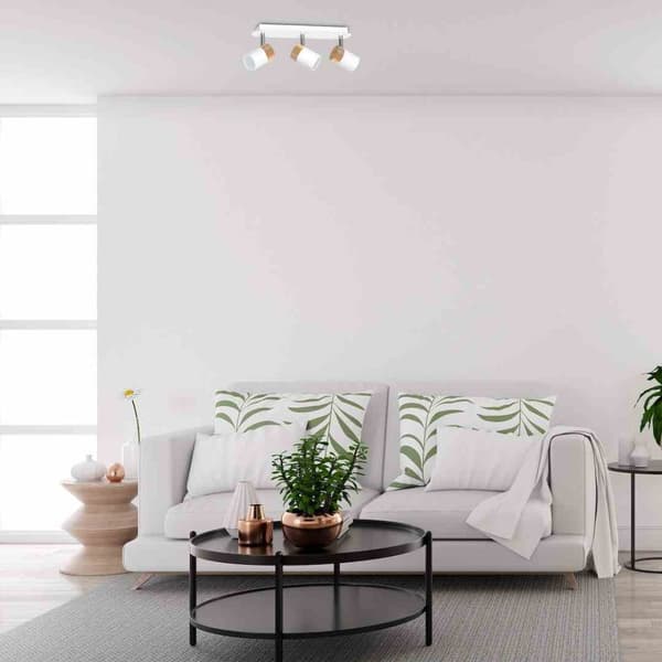 JOKER WHITE/WOOD loftslampe 3xGU10