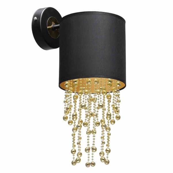 ALMERIA BLACK/GOLD 1xE27 seinävalaisin