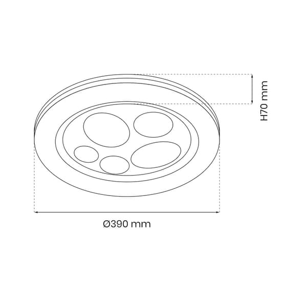 Loftslampe BUBBLES 24W Ø390 mm