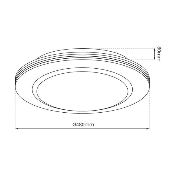 KELLY 48W LED kattovalaisin Ø480 mm