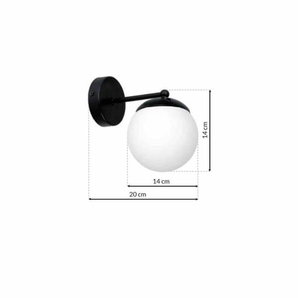 Vägglampa LIMA BLACK 1xE14