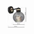 Miniatyrbild 7 av 8: OMEGA SVART/GULD vägglampa 1xE27