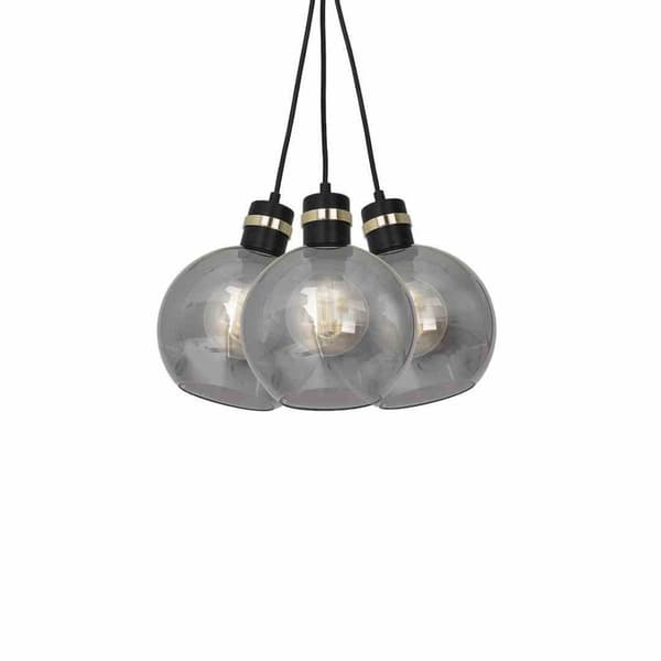 Hængelampe OMEGA SORT/GULD 3xE27