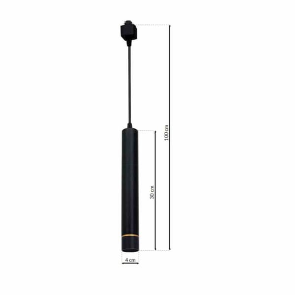 TRACK LIGHT PENDEL SORT/GULD 3W LED