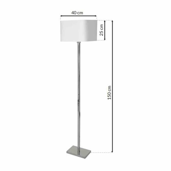 Golvlampa NAPOLI WHITE/CHROME 1xE27