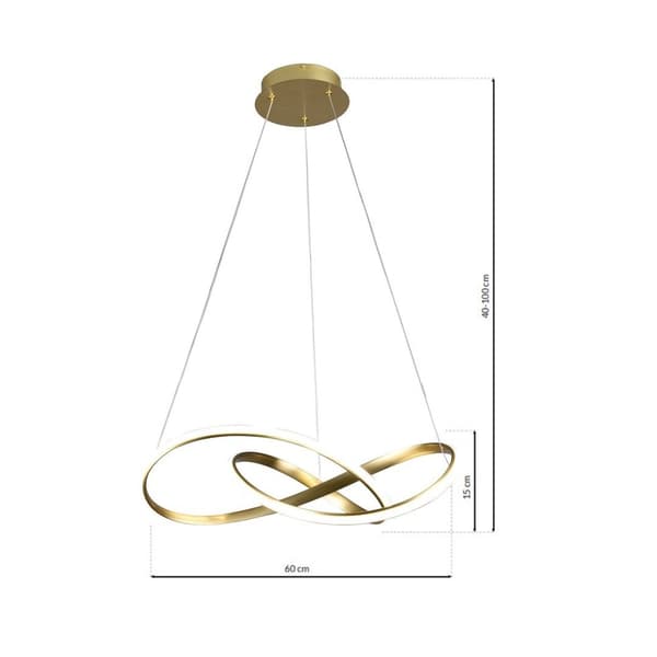 HÆNGELAMPE CAPPIO GULD 36W LED