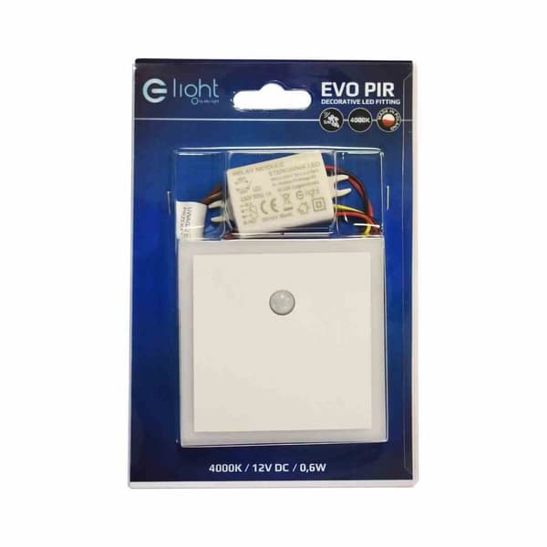 EVO WHITE Neutral Farve 4000K 12V med bevægelsessensor