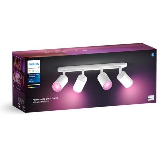 Philips Hue White and Color Ambiance Fugato smart spotlights, hvid, 4 x 4.2W, GU10