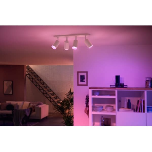 Philips Hue White and Color Ambiance Fugato smart spotlights, hvid, 4 x 4.2W, GU10