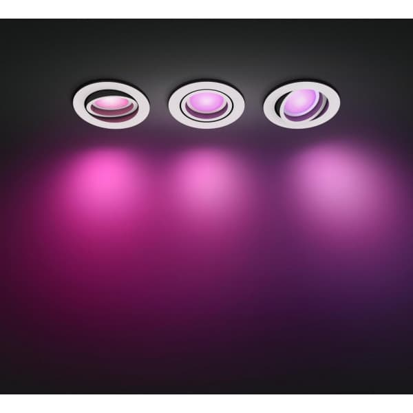 Philips Hue White and Color Ambiance Centura indbygget smart loftlampe, hvid, 3 x 4.2W, GU10