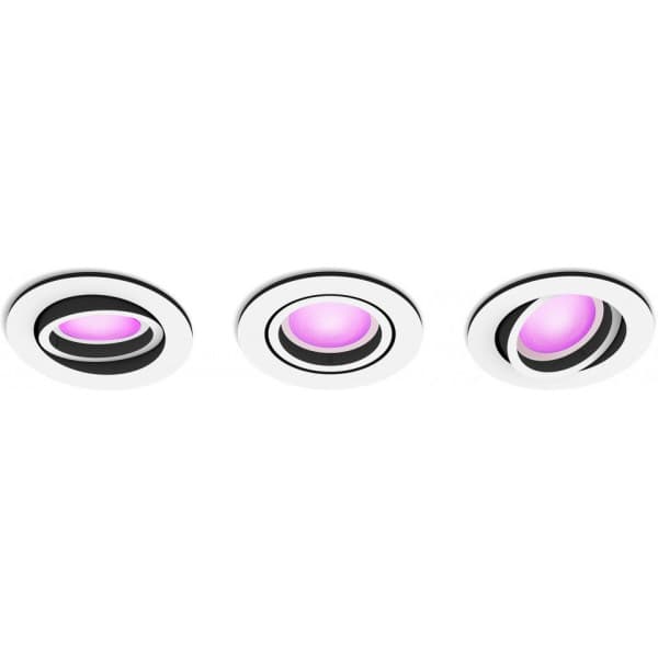 Philips Hue White and Color Ambiance Centura indbygget smart loftlampe, hvid, 3 x 4.2W, GU10