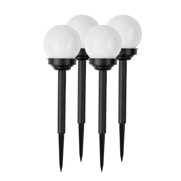 Solcellslampa vit kula 4st Ilumen LS-102