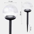 Miniatyrbillede 7 af 11: Solcellelampe gennemsigtig kugle 4stk Ilumen LS-103