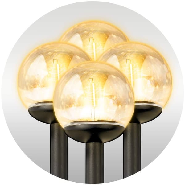 Solcellslampa transparent kula 4st Ilumen LS-103