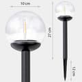 Miniatyrbild 7 av 11: Solcellslampa transparent kula 4st Ilumen LS-103