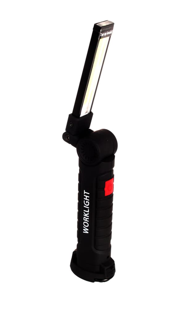 LED COB ladattava työpajalamppu, 1200 lm, taskulampulla, iso