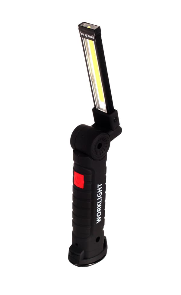 LED COB ladattava työpajalamppu, 1200 lm, taskulampulla, iso