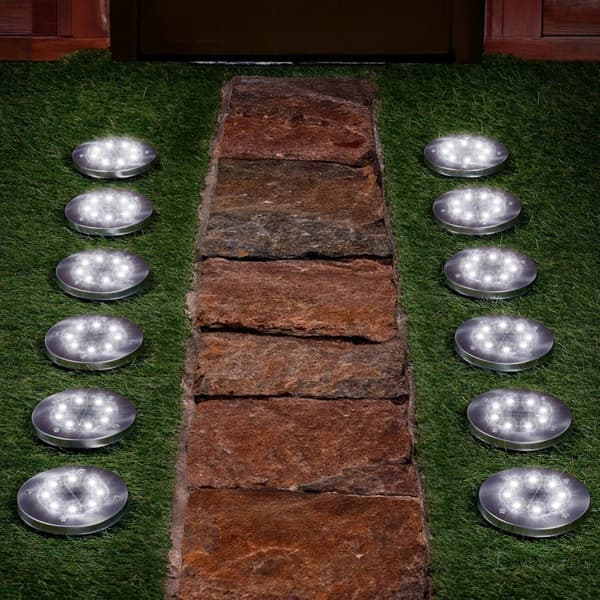 Solcelle LED Havelamper Stål Pitter VILDE 11,5 cm 12 stk.
