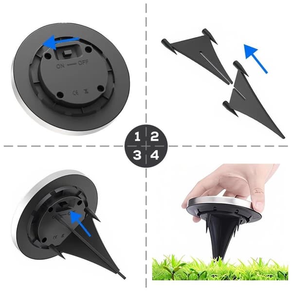 Solcelle LED Havelamper Stål Pitter VILDE 11,5 cm 12 stk.