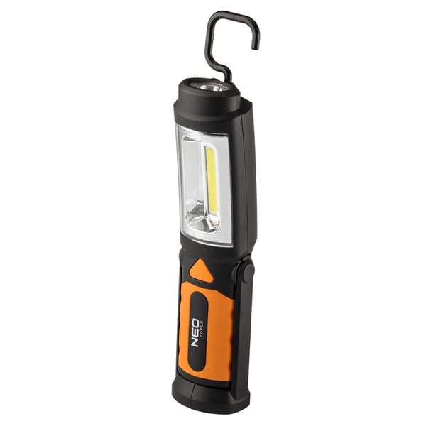 Batteridrevet værkstedslampe 300 lm COB 2 i 1 + 3xAA batterier