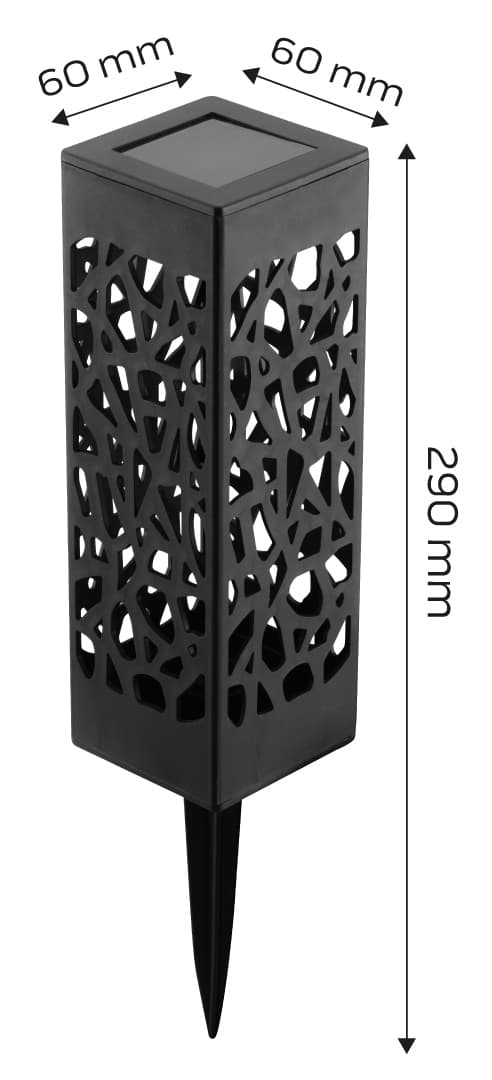 Solar trädgårdslampa SMD stolpe, 4 st.