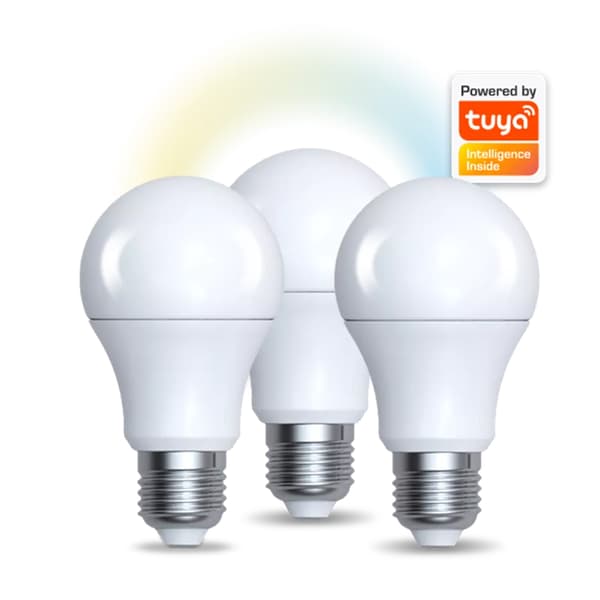 Denver älykkäät LED-lamput E27 SHL-340MK2 Wi-Fi:llä ja säädettävällä valkoisella värillä - 3 kpl/pakkaus