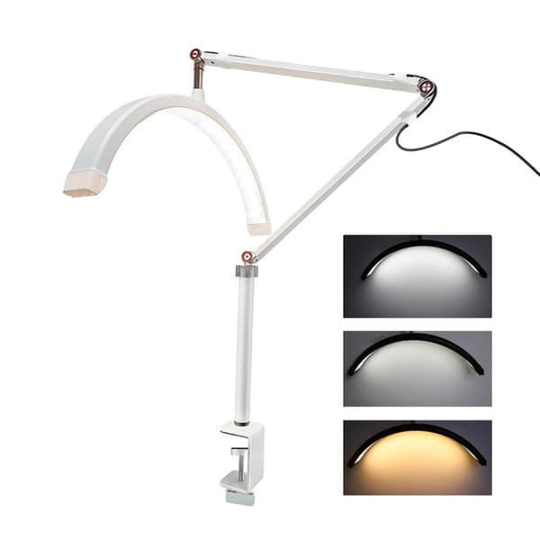 Desktop LED Video Lys, 3000K-6000K Farvetemperatur, 180 LED Perler,EU, HVID