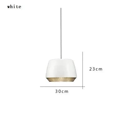 Nordisk Moderne LED Pendellampe, 30 cm Diameter, Dæmpbare Muligheder,Hvid-30cm, Varmt lys