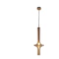 Miniatyrbillede 1 af 2: Nordisk LED Glas Pendellampe, Justerbar Højde, Flere Farvemuligheder,Varmt lys, Amber Smal