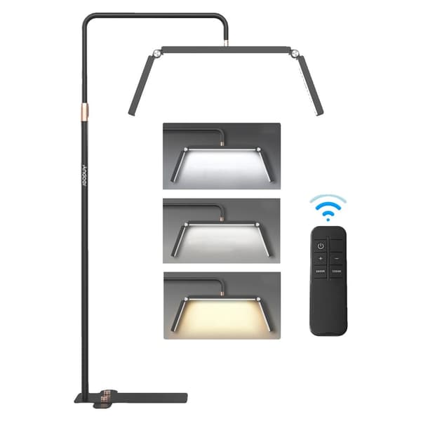 LED Videolampa, Justerbar Färgtemperatur 3200K-5600K, 40W Effekt,svart