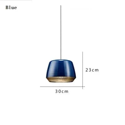 Pohjoismainen moderni LED-riippuvalaisin, 30 cm halkaisija, himmennettävät vaihtoehdot,Sininen-30cm, Valkoinen valo