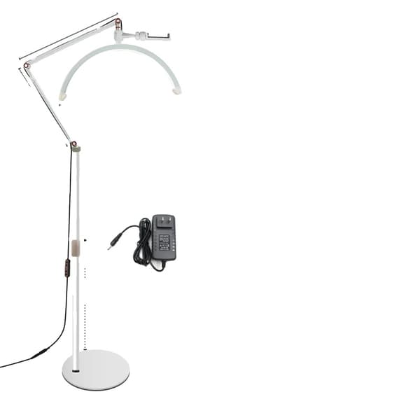LED Golv Teleskopisk Skönhetslampa, Justerbar Ljusstyrka, Mångsidig Färgtemperatur,EU, Vit
