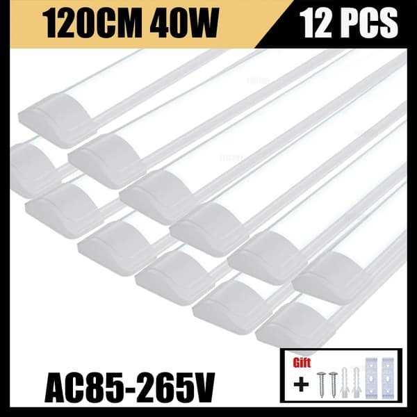 LED-putkilamppu, 4400 lm kirkkaus, 180° säteen kulma,10 kpl 120 cm 40W, Nature White 4000k