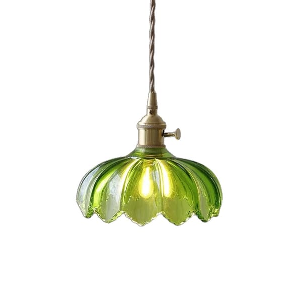 Pendellampa, Vintage Stil, Justerbar Höjd, E27 Sockel,Gröna, 4W, varmt ljus