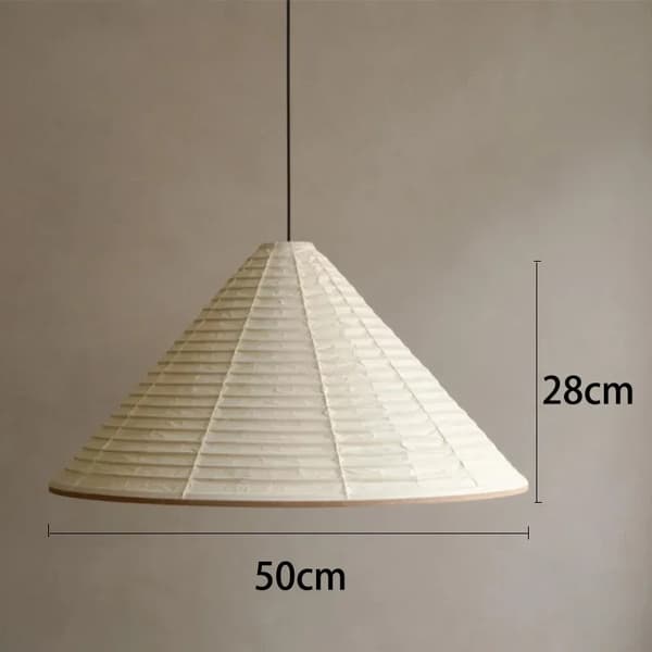Japansk Pendellampe, Hvid Papirskaft, LED-kompatibel,Stor, Varm hvid