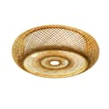 Miniatyrbild 1 av 2: Bambu Taklampa, Handvävd Design, 3-Ljuskälla Fixture,Gul, 50 cm
